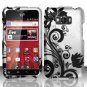 Hard Plastic Rubberized Design Case for LG Optimus Elite (Sprint/Virgin Mobile) &acirc;�� Black Vines