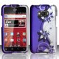 Hard Plastic Rubberized Design Case for LG Optimus Elite (Sprint/Virgin Mobile) &acirc;�� Purple Vines