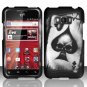 Hard Plastic Rubberized Design Case for LG Optimus Elite (Sprint/Virgin Mobile) &acirc;�� Spade Skull