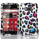 Hard Plastic Rubberized Design Case for LG Optimus Elite (Sprint/Virgin Mobile) – Rainbow Leopard