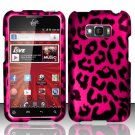 Hard Plastic Rubberized Design Case for LG Optimus Elite (Sprint/Virgin Mobile) – Hot Pink Leopard
