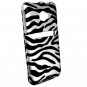 Hard Plastic Rubberized Snap On Design Case for HTC Evo 4G LTE (Sprint) - Silver and Black Zebra