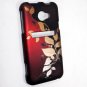 Hard Plastic Rubberized Snap On Design Case for HTC Evo 4G LTE (Sprint) - Red Leaves
