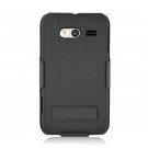 Armor Hybrid Hard Case with Kickstand Belt Clip Holster for Huawei Activa 4G M920 (MetroPcs) - Black