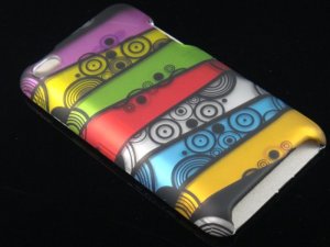 Hard Plastic Rubber Feel Design Case for Apple iPod Touch 4 - Abstract Art