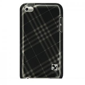 Hard Plastic Design Case for Apple iTouch 4 (4th Gen) &acirc;�� Smoke Diagonal Check