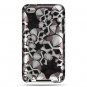 Hard Plastic Design Case for Apple iTouch 4 (4th Gen) – Black Skulls