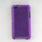 Hard Plastic Bling Rhinestone Design Cover Case for Apple iTouch 4 (4th Gen) - Purple
