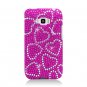 Hard Plastic Bling Design Case for LG Optimus Elite (Sprint/Virgin Mobile) &acirc;�� Hot Pink Hearts