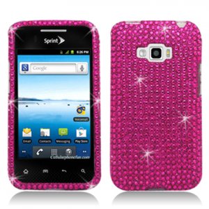 Hard Plastic Bling Design Case for LG Optimus Elite (Sprint/Virgin Mobile) &acirc;�� Hot Pink