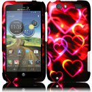 Hard Plastic Rubberized Design Case for Motorola Atrix 3 HD MB886 (AT&T) – Colorful Heart