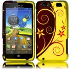 Hard Plastic Rubberized Design Case for Motorola Atrix 3 HD MB886 (AT&T) – Elegance Swirl