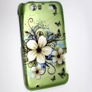 Hard Plastic Rubberized Design Case for Motorola Atrix 3 HD MB886 (AT&T) – Flowers & Butterfly