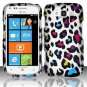 Hard Plastic Rubberized Snap On Design Case for Samsung Focus 2 i667 (AT&T) - Rainbow Leopard