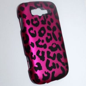 Hard Plastic Rubberized Snap On Design Case for Samsung Focus 2 i667 (AT&T) - Hot Pink Leopard