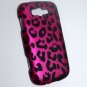 Hard Plastic Rubberized Snap On Design Case for Samsung Focus 2 i667 (AT&T) - Hot Pink Leopard