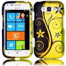 Hard Plastic Rubberized Snap On Design Case for Samsung Focus 2 i667 (AT&T) - Royal Swirl