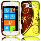 Hard Plastic Rubberized Snap On Design Case for Samsung Focus 2 i667 (AT&T) - Elegance Swirl