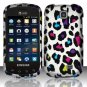 Hard Plastic Rubberized Snap On Design Case for Samsung Galaxy Appeal i827 (AT&T) - Rainbow Leopard