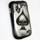 Hard Plastic Rubberized Snap On Design Case for Samsung Galaxy Appeal i827 (AT&T) - Spade Skull