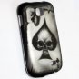 Hard Plastic Rubberized Snap On Design Case for Samsung Galaxy Appeal i827 (AT&T) - Spade Skull