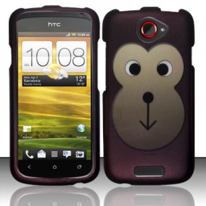 Hard Plastic Rubberized Snap On Design Case for HTC One S/Ville (T-Mobile) - Monkey Face