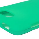 Hard Plastic 2-Piece Rubberized Snap On Cover Case for HTC One S/Ville (T-Mobile) - Turquoise