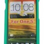 Hard Plastic 2-Piece Rubberized Snap On Cover Case for HTC One S/Ville (T-Mobile) - Turquoise