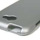 Hard Plastic 2-Piece Rubberized Snap On Cover Case for HTC One X/Elite (AT&T) - Silver