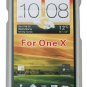 Hard Plastic 2-Piece Rubberized Snap On Cover Case for HTC One X/Elite (AT&T) - Silver