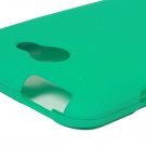 Hard Plastic 2-Piece Rubberized Snap On Cover Case for HTC One X/Elite (AT&T) - Turquoise