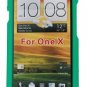 Hard Plastic 2-Piece Rubberized Snap On Cover Case for HTC One X/Elite (AT&T) - Turquoise