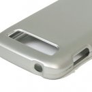 Hard Plastic Snap On Rubberized Cover Case for Samsung Galaxy S Blaze 4G - Silver