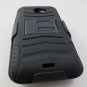 New Rugged Armor Hybrid Hard Case With Belt Clip Holster for HTC Evo 4G LTE (Sprint) - Black