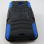 New Rugged Armor Hybrid Hard Case With Belt Clip Holster for HTC Evo 4G LTE (Sprint) - Blue