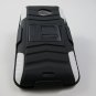 New Rugged Armor Hybrid Hard Case With Belt Clip Holster for HTC Evo 4G LTE (Sprint) - Black & White