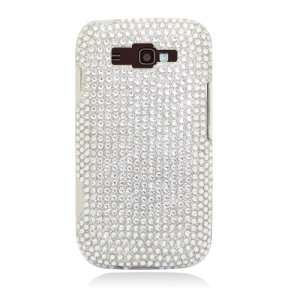 Hard Plastic Bling Rhinestone Design Case for Samsung Focus 2 i667 (AT&T) - Silver