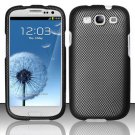 Hard Plastic Rubberized Design Case Cover for Samsung Galaxy S3 III – Carbon Fiber