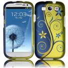 Hard Plastic Rubberized Design Case Cover for Samsung Galaxy S3 III – Royal Swirl