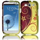 Hard Plastic Rubberized Design Case Cover for Samsung Galaxy S3 III – Elegance Swirl
