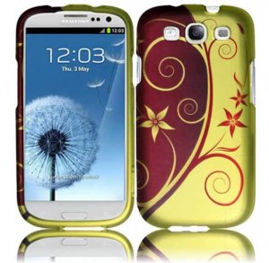 Hard Plastic Rubberized Design Case Cover for Samsung Galaxy S3 III &acirc;�� Elegance Swirl