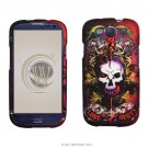 Hard Plastic Rubberized Design Case Cover for Samsung Galaxy S3 III – Skull & Lion
