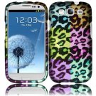 Hard Plastic Rubberized Design Case Cover for Samsung Galaxy S3 III – Colorful Leopard