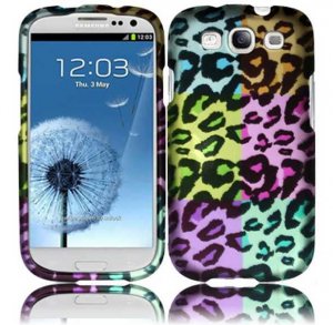 Hard Plastic Rubberized Design Case Cover for Samsung Galaxy S3 III &acirc;�� Colorful Leopard