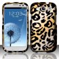 Hard Plastic Rubberized Design Case Cover for Samsung Galaxy S3 III &acirc;�� Golden Cheetah