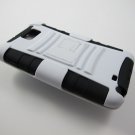 Black & White Rugged Armor Hard Case Kickstand Belt Clip Holster for Galaxy Note i717/i9220 (AT&T)