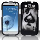 Hard Plastic Rubberized Design Case Cover for Samsung Galaxy S3 III – Ace of Spade Skull