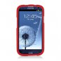 Hard Plastic Rubberized Snap On Case Cover for Samsung Galaxy S3 III &acirc;�� Red