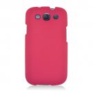 Hard Plastic Rubberized Snap On Case Cover for Samsung Galaxy S3 III – Hot Pink