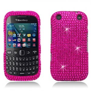 Hot Pink Hard Plastic Bling Design Case for BlackBerry Curve 9310/9320 (Verizon/Boost Mobile)